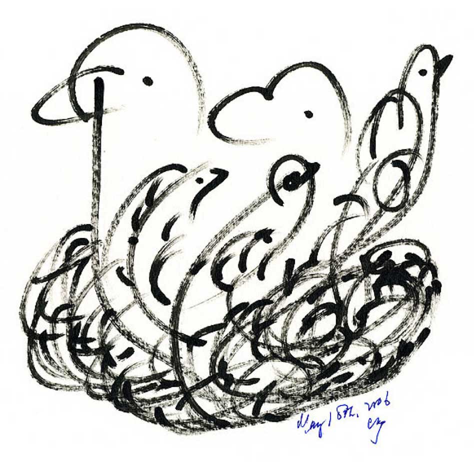 Bird-Drawing-by-Sri-Chinmoy-10-5-2006-9
