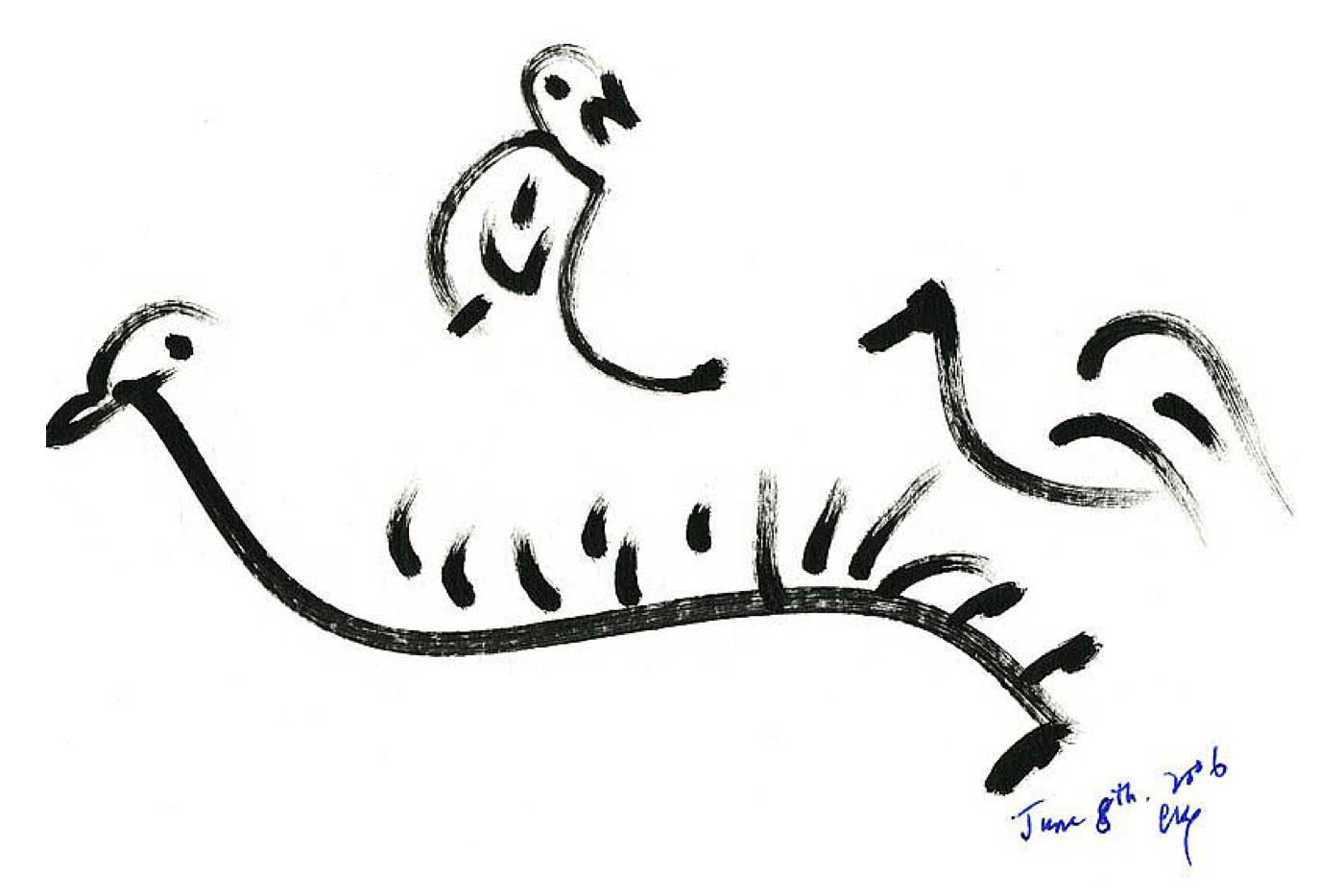 Bird-Drawing-by-Sri-Chinmoy-8-6-2006-7